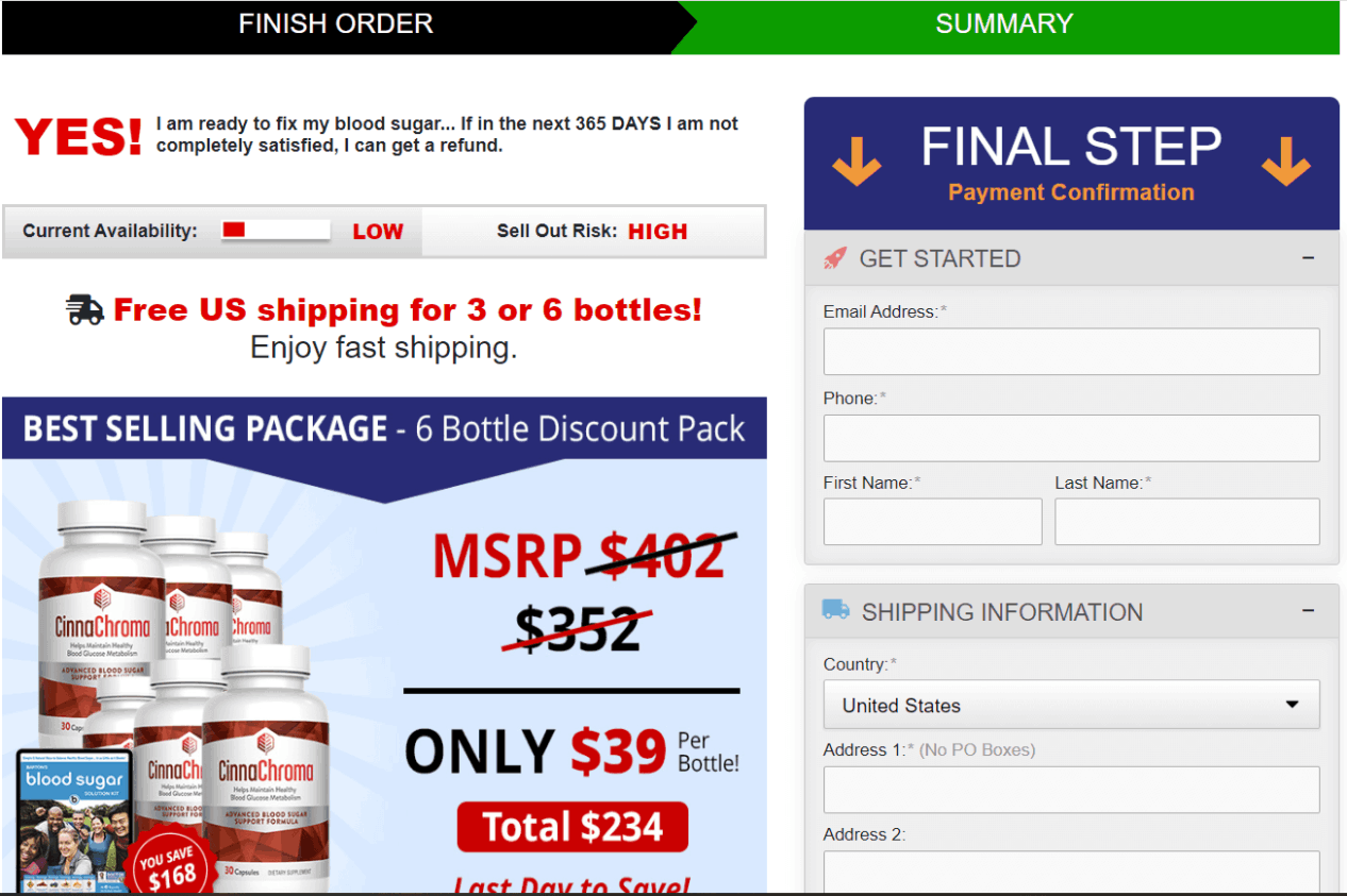 CinnaChroma order form